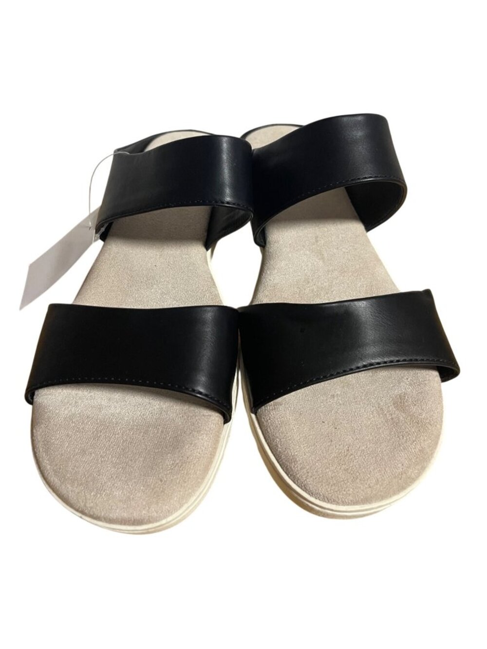 Kensie Womens Endy Comfort Sandals Size 8 M Black Slip On Double sStrap